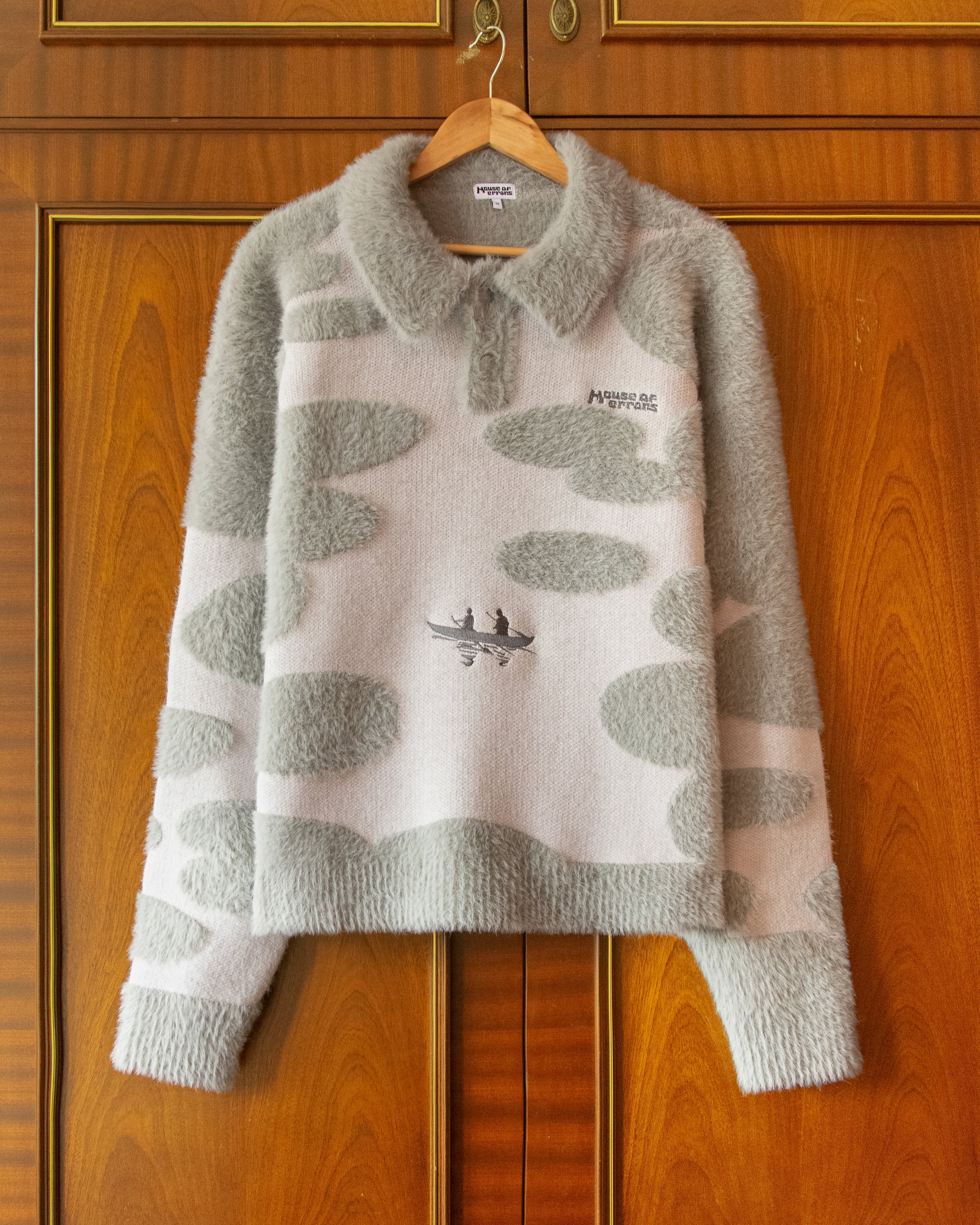 KNITTED BORNEO EXPEDITION SWEATER - GREY