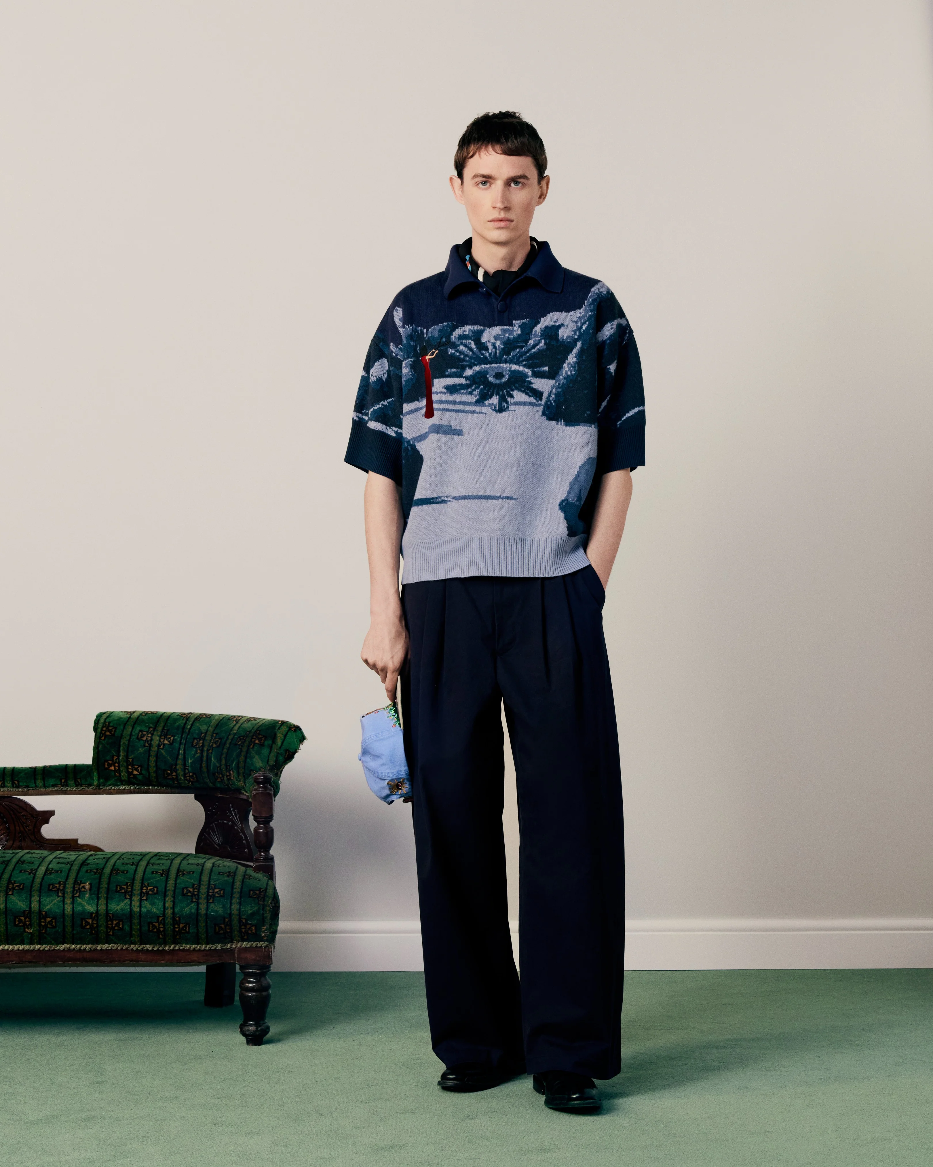 KNITTED NIGHT GARDEN POLO - Image 2